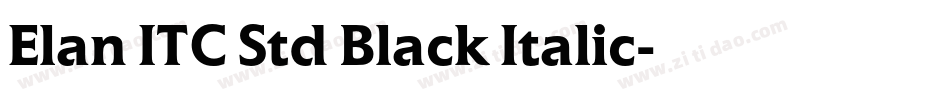 Elan ITC Std Black Italic字体转换